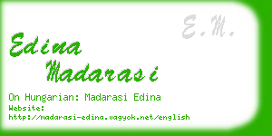 edina madarasi business card